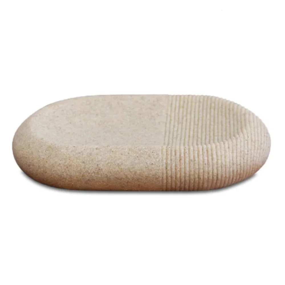 5 pc - Bathroom Accessory Set - Bathroom Decor  (Natural/Stone)